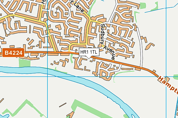 HR1 1TL map - OS VectorMap District (Ordnance Survey) HR1 1TL map - OS VectorMap District (Ordnance Survey)