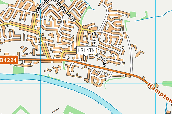 HR1 1TN map - OS VectorMap District (Ordnance Survey) HR1 1TN map - OS VectorMap District (Ordnance Survey)