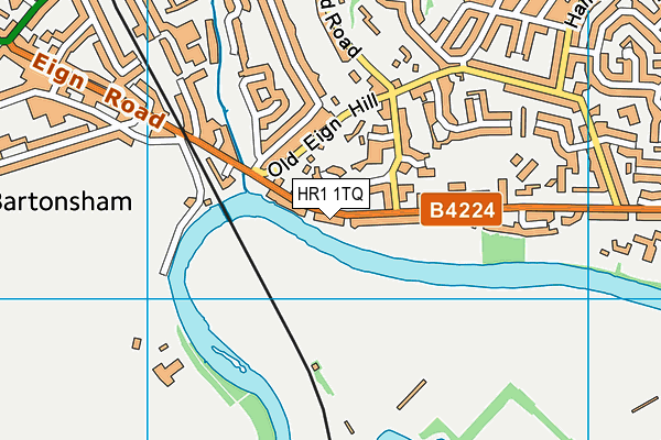 HR1 1TQ map - OS VectorMap District (Ordnance Survey)