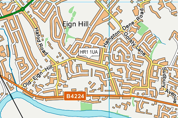 HR1 1UA map - OS VectorMap District (Ordnance Survey)