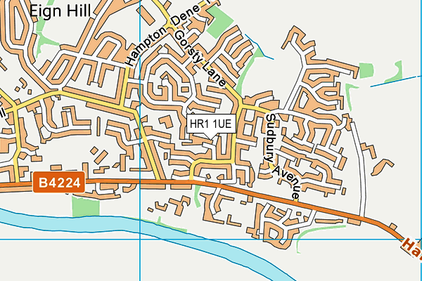 HR1 1UE map - OS VectorMap District (Ordnance Survey) HR1 1UE map - OS VectorMap District (Ordnance Survey)