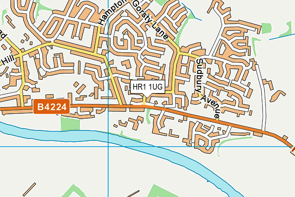 HR1 1UG map - OS VectorMap District (Ordnance Survey) HR1 1UG map - OS VectorMap District (Ordnance Survey)