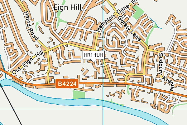 HR1 1UH map - OS VectorMap District (Ordnance Survey)