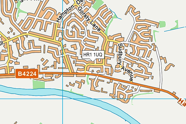 HR1 1UQ map - OS VectorMap District (Ordnance Survey)