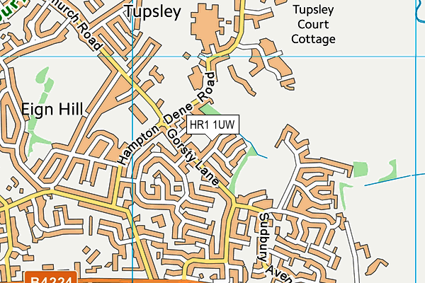 HR1 1UW map - OS VectorMap District (Ordnance Survey) HR1 1UW map - OS VectorMap District (Ordnance Survey)