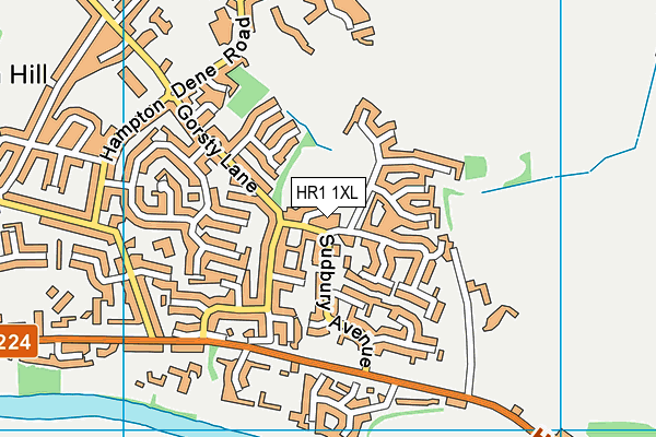 HR1 1XL map - OS VectorMap District (Ordnance Survey) HR1 1XL map - OS VectorMap District (Ordnance Survey)