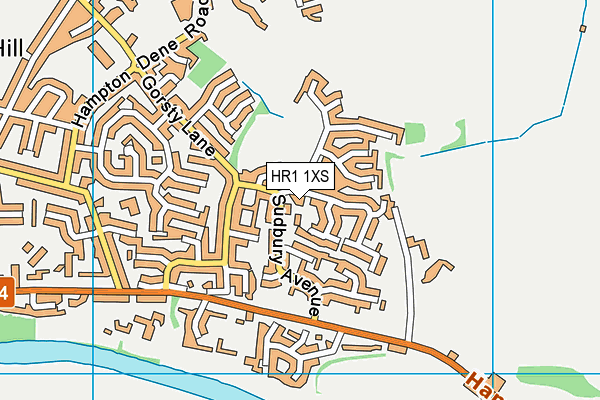 HR1 1XS map - OS VectorMap District (Ordnance Survey) HR1 1XS map - OS VectorMap District (Ordnance Survey)