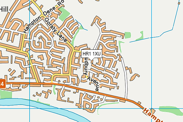 HR1 1XU map - OS VectorMap District (Ordnance Survey) HR1 1XU map - OS VectorMap District (Ordnance Survey)