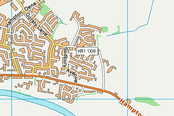 HR1 1XW map - OS VectorMap District (Ordnance Survey) HR1 1XW map - OS VectorMap District (Ordnance Survey)