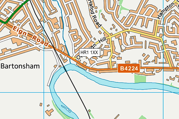 HR1 1XX map - OS VectorMap District (Ordnance Survey)