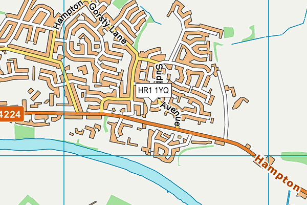 HR1 1YQ map - OS VectorMap District (Ordnance Survey) HR1 1YQ map - OS VectorMap District (Ordnance Survey)
