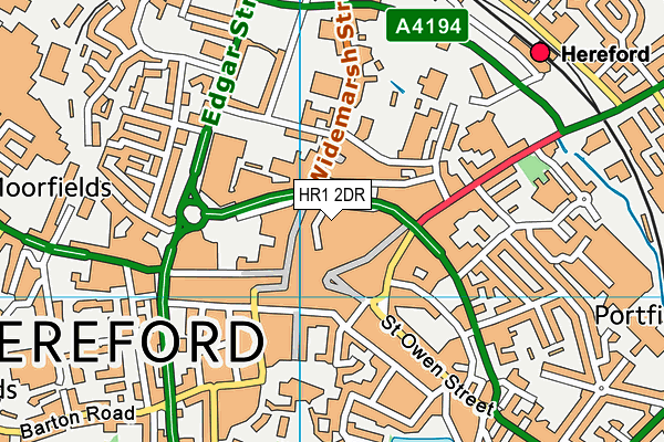 HR1 2DR map - OS VectorMap District (Ordnance Survey)