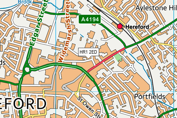 HR1 2ED map - OS VectorMap District (Ordnance Survey)