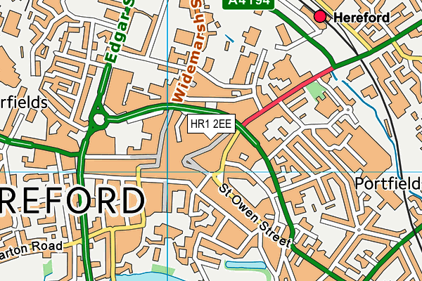 HR1 2EE map - OS VectorMap District (Ordnance Survey)