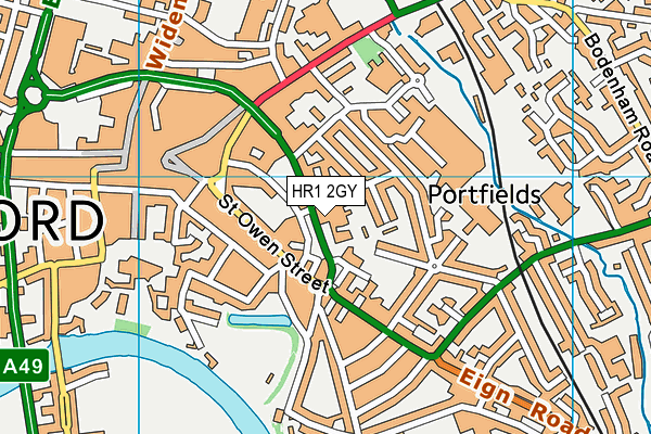 HR1 2GY map - OS VectorMap District (Ordnance Survey) HR1 2GY map - OS VectorMap District (Ordnance Survey)