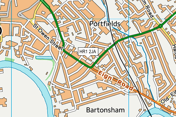 HR1 2JA map - OS VectorMap District (Ordnance Survey) HR1 2JA map - OS VectorMap District (Ordnance Survey)