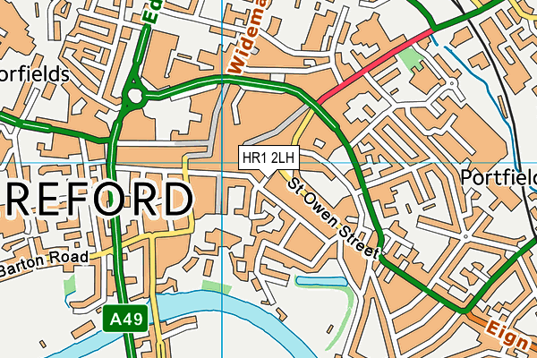 HR1 2LH map - OS VectorMap District (Ordnance Survey)