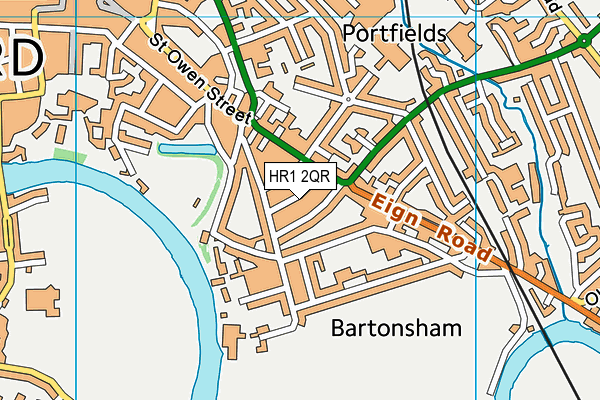 HR1 2QR map - OS VectorMap District (Ordnance Survey)