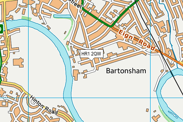 HR1 2QW map - OS VectorMap District (Ordnance Survey)