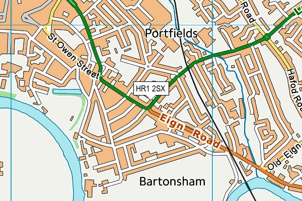 HR1 2SX map - OS VectorMap District (Ordnance Survey)