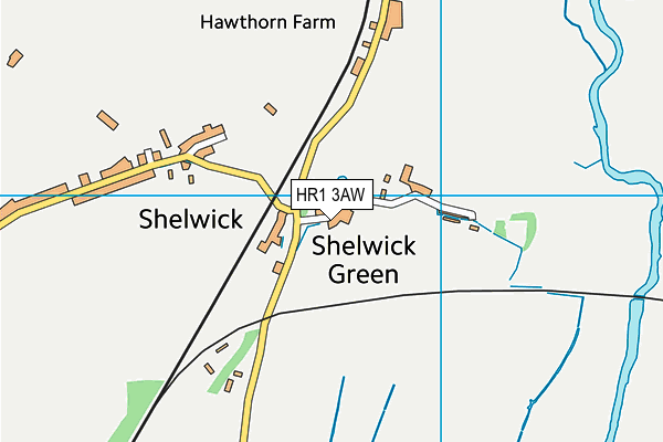 HR1 3AW map - OS VectorMap District (Ordnance Survey) HR1 3AW map - OS VectorMap District (Ordnance Survey)