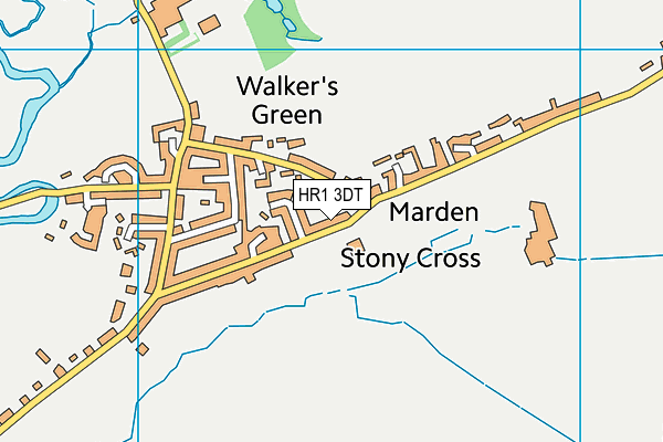 HR1 3DT map - OS VectorMap District (Ordnance Survey)