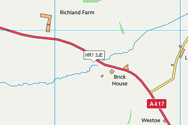 HR1 3JE map - OS VectorMap District (Ordnance Survey)