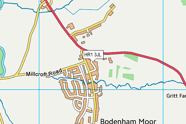 HR1 3JL map - OS VectorMap District (Ordnance Survey) HR1 3JL map - OS VectorMap District (Ordnance Survey)