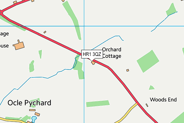 HR1 3QZ map - OS VectorMap District (Ordnance Survey)
