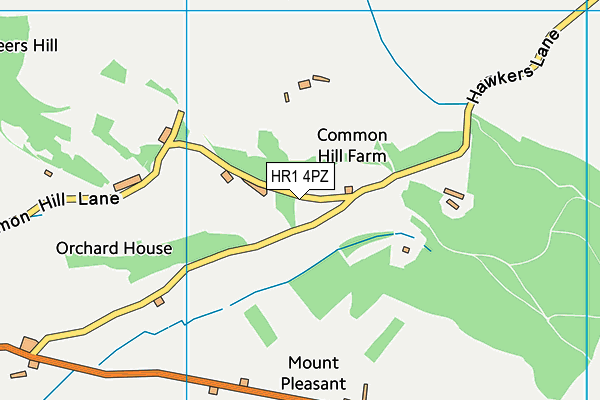 HR1 4PZ map - OS VectorMap District (Ordnance Survey) HR1 4PZ map - OS VectorMap District (Ordnance Survey)