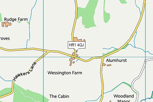 HR1 4QJ map - OS VectorMap District (Ordnance Survey) HR1 4QJ map - OS VectorMap District (Ordnance Survey)