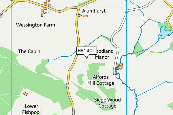 HR1 4QL map - OS VectorMap District (Ordnance Survey)