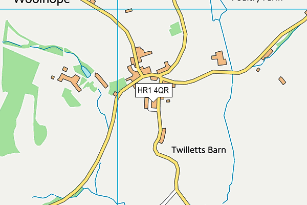 HR1 4QR map - OS VectorMap District (Ordnance Survey)
