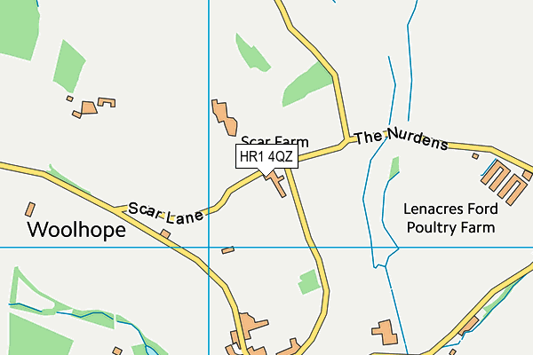 HR1 4QZ map - OS VectorMap District (Ordnance Survey)