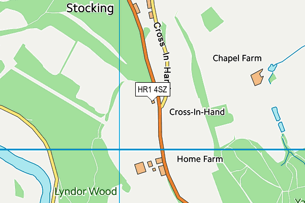 HR1 4SZ map - OS VectorMap District (Ordnance Survey)