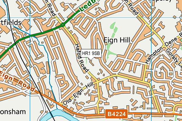 HR1 9SB map - OS VectorMap District (Ordnance Survey) HR1 9SB map - OS VectorMap District (Ordnance Survey)
