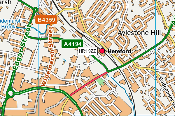 HR1 9ZZ map - OS VectorMap District (Ordnance Survey) HR1 9ZZ map - OS VectorMap District (Ordnance Survey)