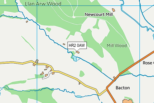HR2 0AW map - OS VectorMap District (Ordnance Survey) HR2 0AW map - OS VectorMap District (Ordnance Survey)