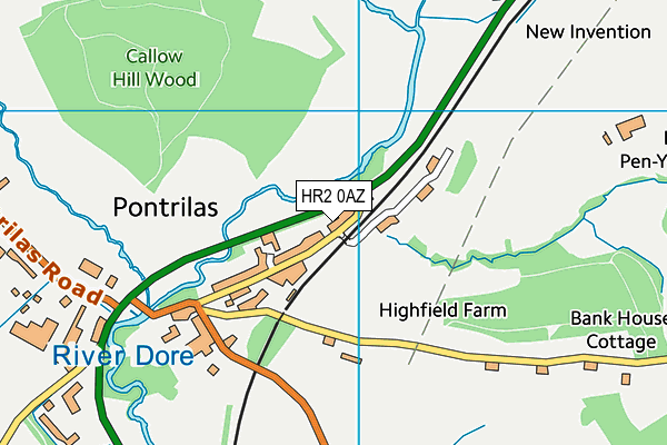 HR2 0AZ map - OS VectorMap District (Ordnance Survey) HR2 0AZ map - OS VectorMap District (Ordnance Survey)