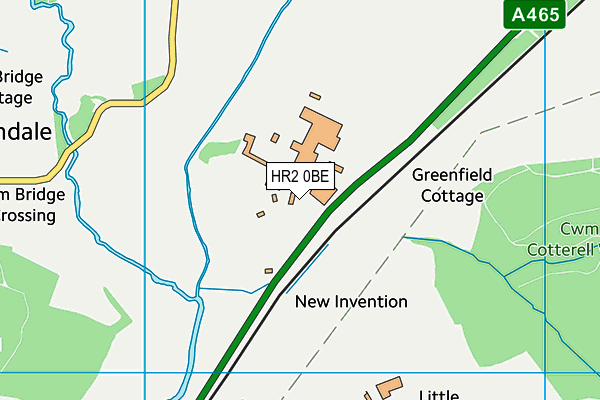 HR2 0BE map - OS VectorMap District (Ordnance Survey) HR2 0BE map - OS VectorMap District (Ordnance Survey)