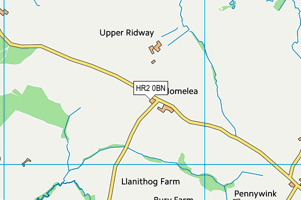 HR2 0BN map - OS VectorMap District (Ordnance Survey) HR2 0BN map - OS VectorMap District (Ordnance Survey)