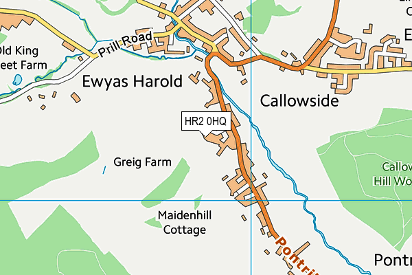 HR2 0HQ map - OS VectorMap District (Ordnance Survey) HR2 0HQ map - OS VectorMap District (Ordnance Survey)
