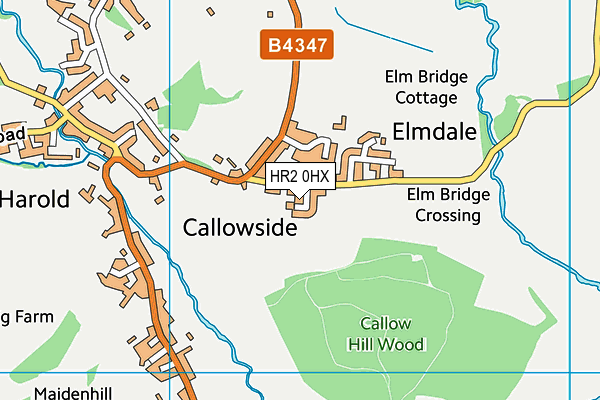 HR2 0HX map - OS VectorMap District (Ordnance Survey) HR2 0HX map - OS VectorMap District (Ordnance Survey)