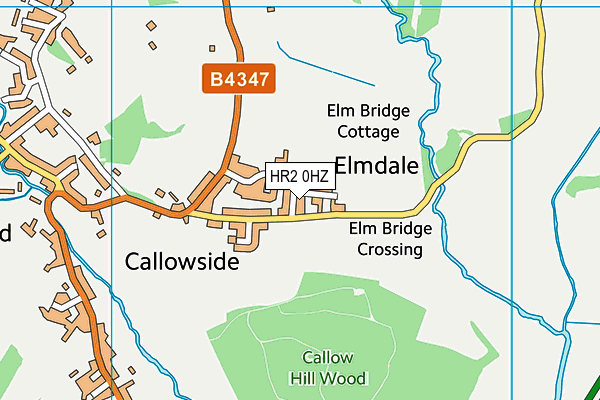 HR2 0HZ map - OS VectorMap District (Ordnance Survey)