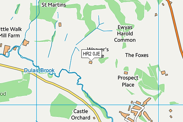 HR2 0JE map - OS VectorMap District (Ordnance Survey) HR2 0JE map - OS VectorMap District (Ordnance Survey)