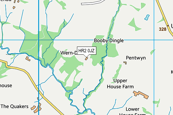 HR2 0JZ map - OS VectorMap District (Ordnance Survey) HR2 0JZ map - OS VectorMap District (Ordnance Survey)
