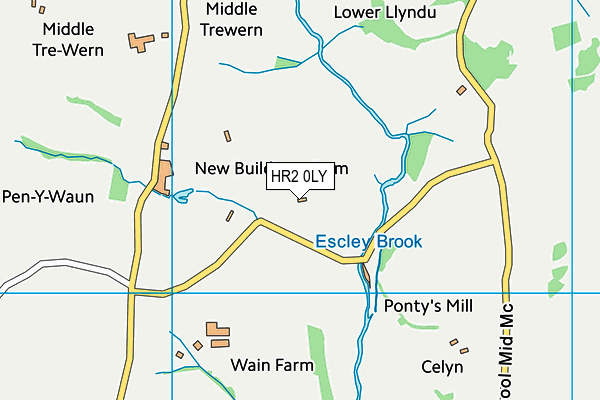 HR2 0LY map - OS VectorMap District (Ordnance Survey) HR2 0LY map - OS VectorMap District (Ordnance Survey)