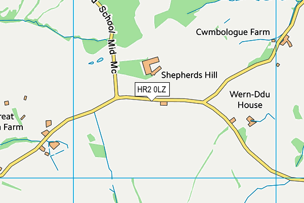 HR2 0LZ map - OS VectorMap District (Ordnance Survey) HR2 0LZ map - OS VectorMap District (Ordnance Survey)
