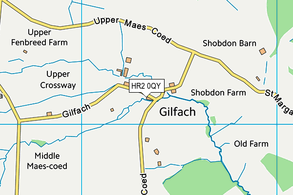 HR2 0QY map - OS VectorMap District (Ordnance Survey) HR2 0QY map - OS VectorMap District (Ordnance Survey)