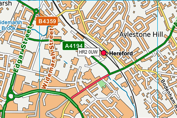 HR2 0UW map - OS VectorMap District (Ordnance Survey) HR2 0UW map - OS VectorMap District (Ordnance Survey)